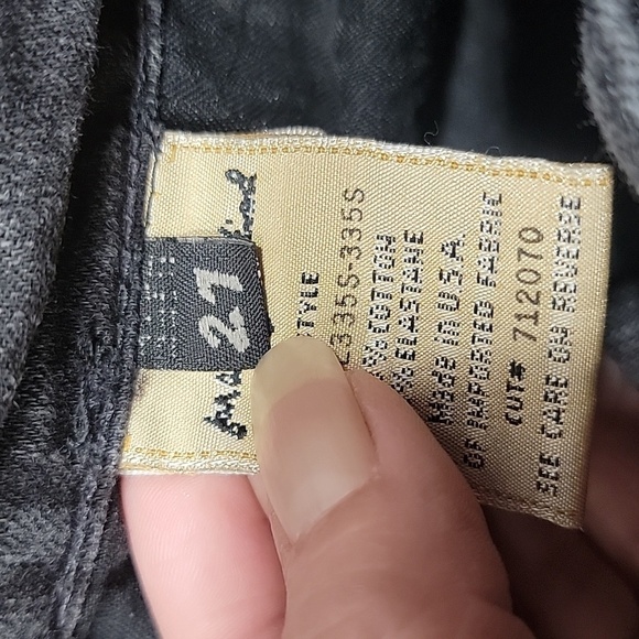 7 For All Mankind, Size 27 Washed Black Flared Jeans w/Sparkle Lightning Bolts - Picture 9 of 15